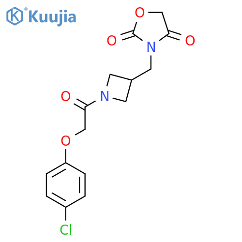 3-({1-2-(4-chlorophenoxy)acetylazetidin-3-yl}methyl)-1,3-oxazolidine-2,4-dione structure