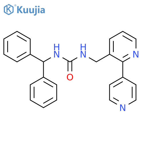 3-({[2,4'-bipyridine]-3-yl}methyl)-1-(diphenylmethyl)urea structure