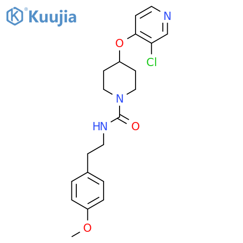 4-(3-chloropyridin-4-yl)oxy-N-2-(4-methoxyphenyl)ethylpiperidine-1-carboxamide structure