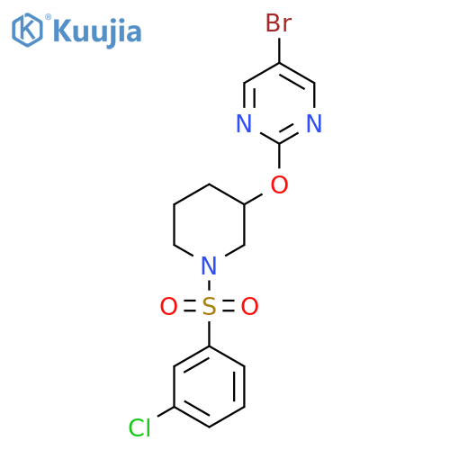5-bromo-2-{[1-(3-chlorobenzenesulfonyl)piperidin-3-yl]oxy}pyrimidine structure