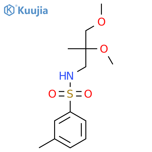 N-(2,3-dimethoxy-2-methylpropyl)-3-methylbenzene-1-sulfonamide structure