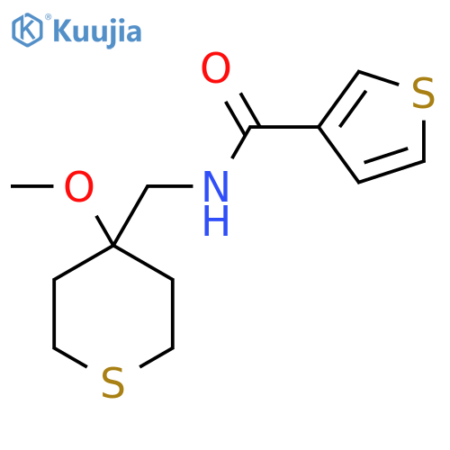 N-[(4-methoxythian-4-yl)methyl]thiophene-3-carboxamide structure