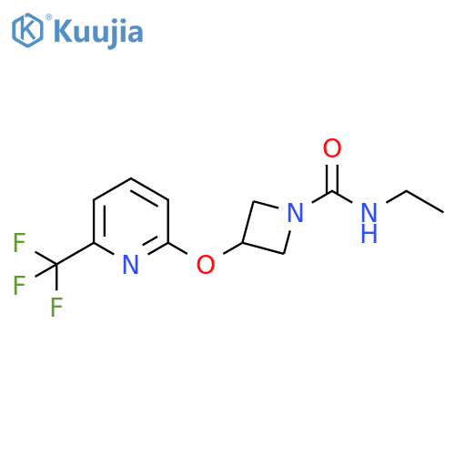 N-ethyl-3-{[6-(trifluoromethyl)pyridin-2-yl]oxy}azetidine-1-carboxamide structure