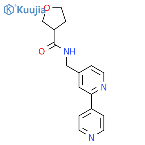 N-({2,4'-bipyridine-4-yl}methyl)oxolane-3-carboxamide structure