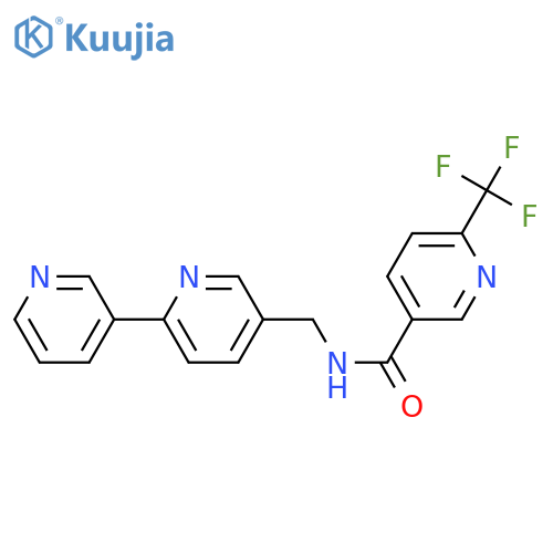 N-({[2,3'-bipyridine]-5-yl}methyl)-6-(trifluoromethyl)pyridine-3-carboxamide structure