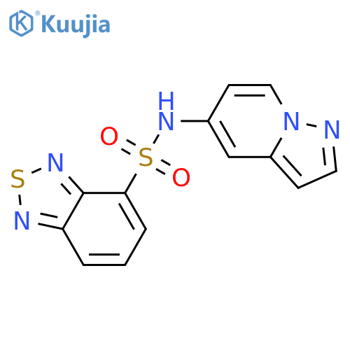 N-{pyrazolo[1,5-a]pyridin-5-yl}-2,1,3-benzothiadiazole-4-sulfonamide structure