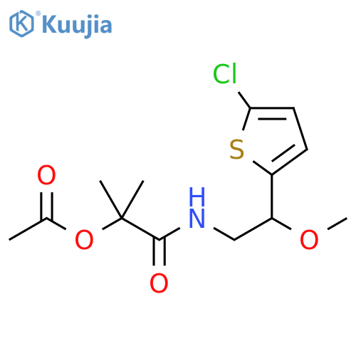 1-{[2-(5-chlorothiophen-2-yl)-2-methoxyethyl]carbamoyl}-1-methylethyl acetate structure