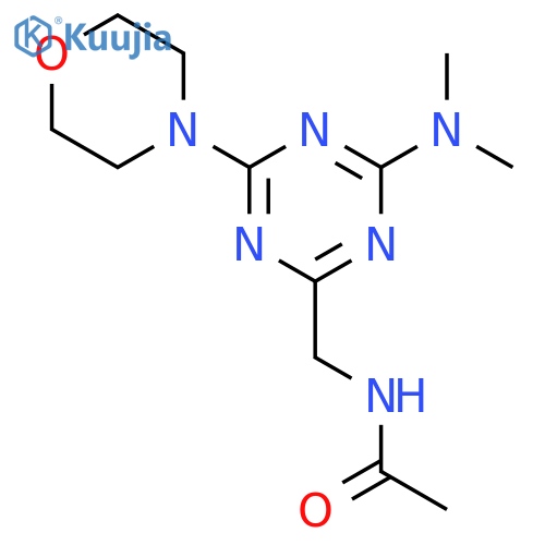 N-{4-(dimethylamino)-6-(morpholin-4-yl)-1,3,5-triazin-2-ylmethyl}acetamide structure