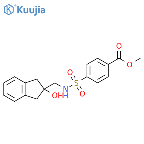 methyl 4-{(2-hydroxy-2,3-dihydro-1H-inden-2-yl)methylsulfamoyl}benzoate structure
