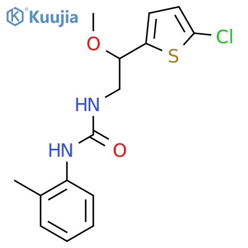 3-[2-(5-chlorothiophen-2-yl)-2-methoxyethyl]-1-(2-methylphenyl)urea structure