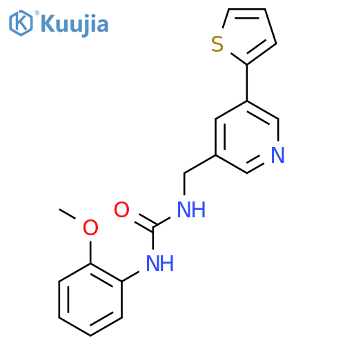 1-(2-methoxyphenyl)-3-{[5-(thiophen-2-yl)pyridin-3-yl]methyl}urea structure
