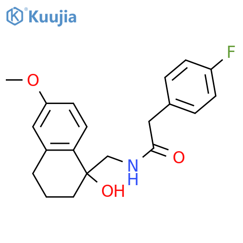 2-(4-fluorophenyl)-N-[(1-hydroxy-6-methoxy-1,2,3,4-tetrahydronaphthalen-1-yl)methyl]acetamide structure