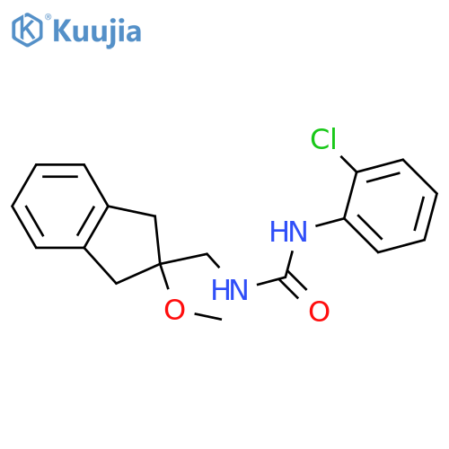 1-(2-chlorophenyl)-3-[(2-methoxy-2,3-dihydro-1H-inden-2-yl)methyl]urea structure
