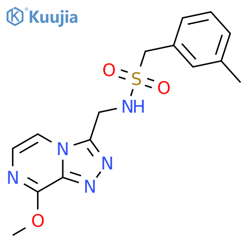 N-({8-methoxy-1,2,4triazolo4,3-apyrazin-3-yl}methyl)-1-(3-methylphenyl)methanesulfonamide structure