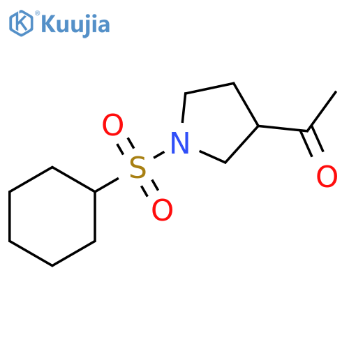 1-[1-(cyclohexanesulfonyl)pyrrolidin-3-yl]ethan-1-one structure