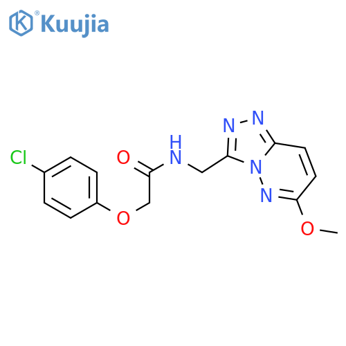 2-(4-chlorophenoxy)-N-({6-methoxy-[1,2,4]triazolo[4,3-b]pyridazin-3-yl}methyl)acetamide structure