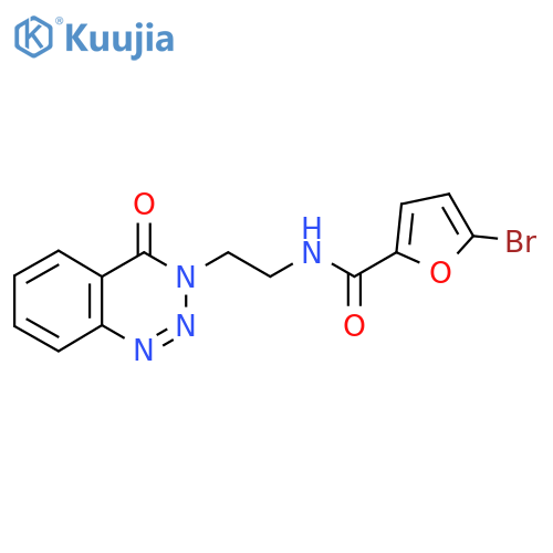 5-bromo-N-[2-(4-oxo-3,4-dihydro-1,2,3-benzotriazin-3-yl)ethyl]furan-2-carboxamide structure