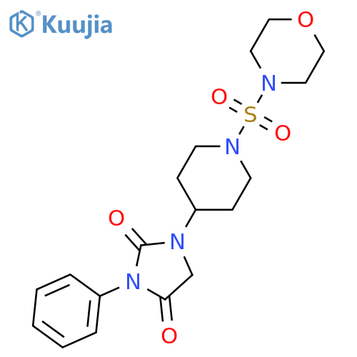 1-[1-(morpholine-4-sulfonyl)piperidin-4-yl]-3-phenylimidazolidine-2,4-dione structure