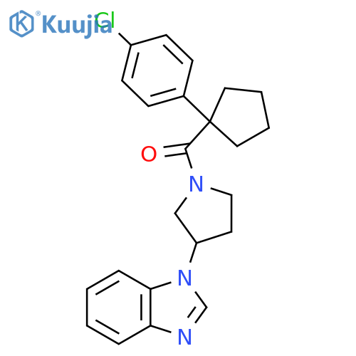 1-{1-[1-(4-chlorophenyl)cyclopentanecarbonyl]pyrrolidin-3-yl}-1H-1,3-benzodiazole structure