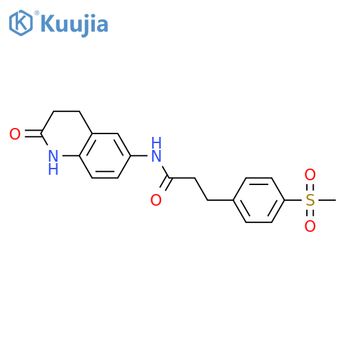3-(4-methanesulfonylphenyl)-N-(2-oxo-1,2,3,4-tetrahydroquinolin-6-yl)propanamide structure