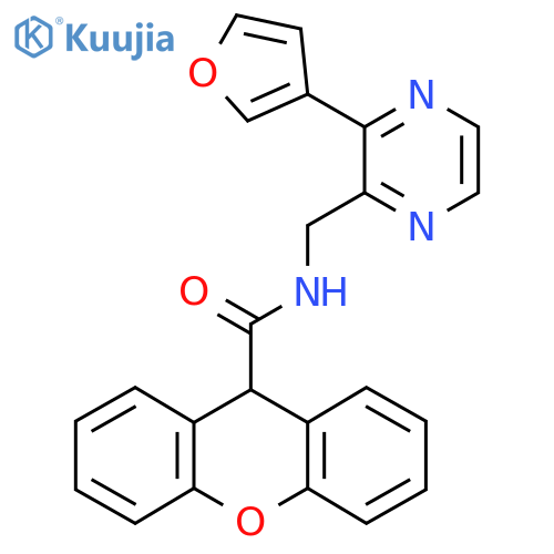 N-{[3-(furan-3-yl)pyrazin-2-yl]methyl}-9H-xanthene-9-carboxamide structure