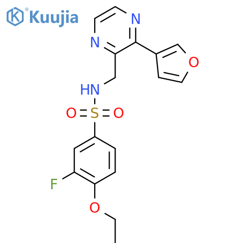 4-ethoxy-3-fluoro-N-{3-(furan-3-yl)pyrazin-2-ylmethyl}benzene-1-sulfonamide structure
