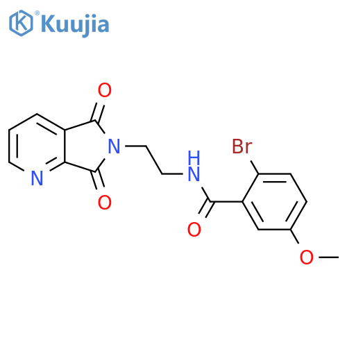 2-bromo-N-(2-{5,7-dioxo-5H,6H,7H-pyrrolo3,4-bpyridin-6-yl}ethyl)-5-methoxybenzamide structure