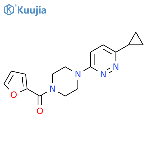 3-cyclopropyl-6-4-(furan-2-carbonyl)piperazin-1-ylpyridazine structure
