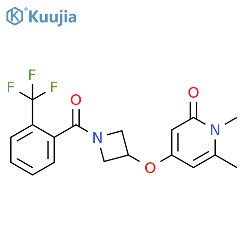 1,6-Dimethyl-4-[[1-[2-(trifluoromethyl)benzoyl]-3-azetidinyl]oxy]-2(1H)-pyridinone structure