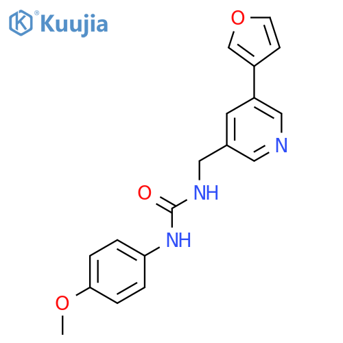 3-{5-(furan-3-yl)pyridin-3-ylmethyl}-1-(4-methoxyphenyl)urea structure