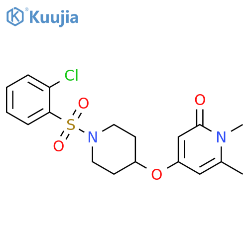 4-[[1-[(2-Chlorophenyl)sulfonyl]-4-piperidinyl]oxy]-1,6-dimethyl-2(1H)-pyridinone structure