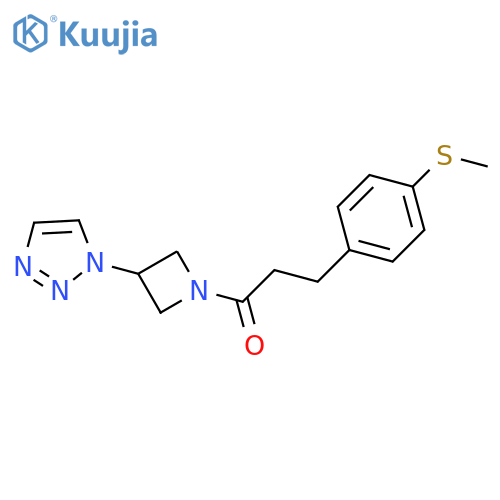 3-(4-methylsulfanylphenyl)-1-[3-(triazol-1-yl)azetidin-1-yl]propan-1-one structure