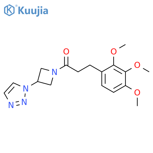 1-[3-(1H-1,2,3-Triazol-1-yl)-1-azetidinyl]-3-(2,3,4-trimethoxyphenyl)-1-propanone structure
