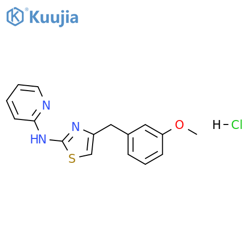 2-Pyridinamine, N-[4-[(3-methoxyphenyl)methyl]-2-thiazolyl]-, hydrochloride (1:1) structure