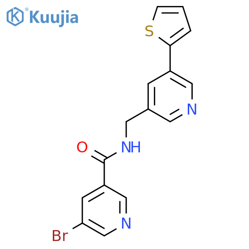 5-bromo-N-{[5-(thiophen-2-yl)pyridin-3-yl]methyl}pyridine-3-carboxamide structure