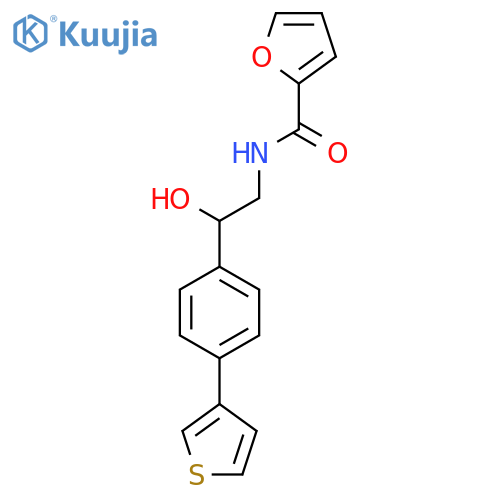 N-{2-hydroxy-2-[4-(thiophen-3-yl)phenyl]ethyl}furan-2-carboxamide structure