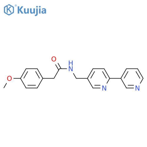 N-({2,3'-bipyridine-5-yl}methyl)-2-(4-methoxyphenyl)acetamide structure