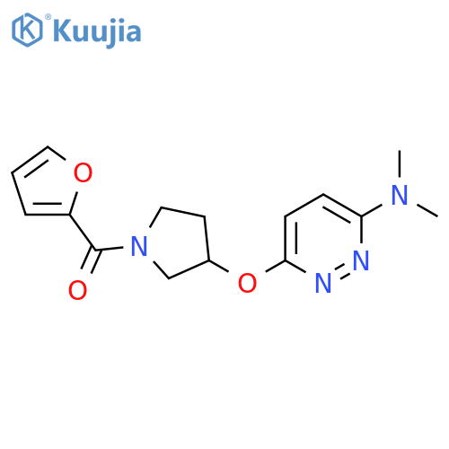 6-{[1-(furan-2-carbonyl)pyrrolidin-3-yl]oxy}-N,N-dimethylpyridazin-3-amine structure