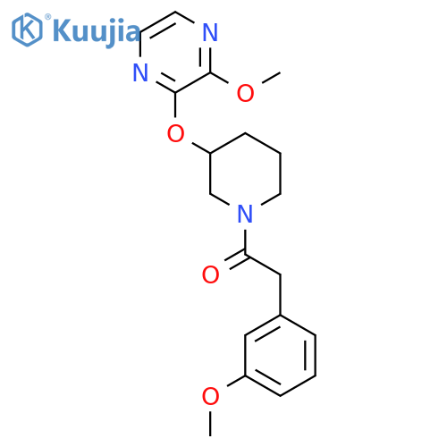 2-(3-methoxyphenyl)-1-{3-[(3-methoxypyrazin-2-yl)oxy]piperidin-1-yl}ethan-1-one structure