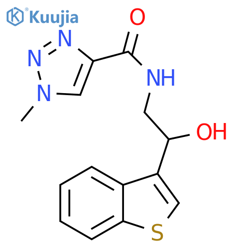 N-[2-(1-benzothiophen-3-yl)-2-hydroxyethyl]-1-methyl-1H-1,2,3-triazole-4-carboxamide structure