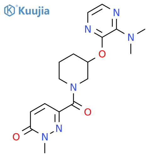 6-(3-{[3-(dimethylamino)pyrazin-2-yl]oxy}piperidine-1-carbonyl)-2-methyl-2,3-dihydropyridazin-3-one structure