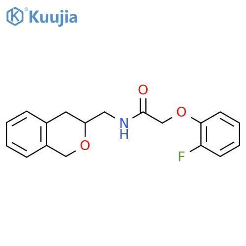 N-[(3,4-dihydro-1H-2-benzopyran-3-yl)methyl]-2-(2-fluorophenoxy)acetamide structure