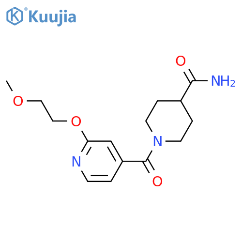 1-[2-(2-methoxyethoxy)pyridine-4-carbonyl]piperidine-4-carboxamide structure