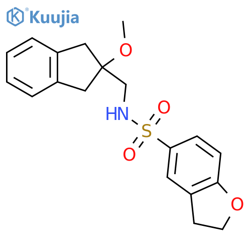 N-[(2-methoxy-2,3-dihydro-1H-inden-2-yl)methyl]-2,3-dihydro-1-benzofuran-5-sulfonamide structure