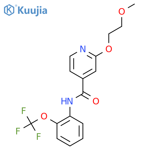 2-(2-methoxyethoxy)-N-(2-(trifluoromethoxy)phenyl)isonicotinamide structure