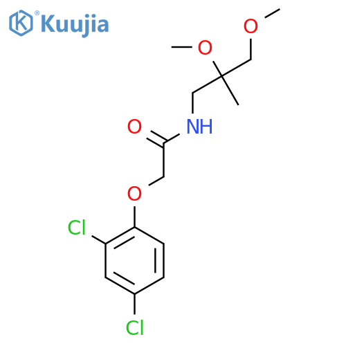 2-(2,4-dichlorophenoxy)-N-(2,3-dimethoxy-2-methylpropyl)acetamide structure