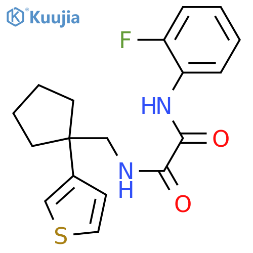 N'-(2-fluorophenyl)-N-{[1-(thiophen-3-yl)cyclopentyl]methyl}ethanediamide structure