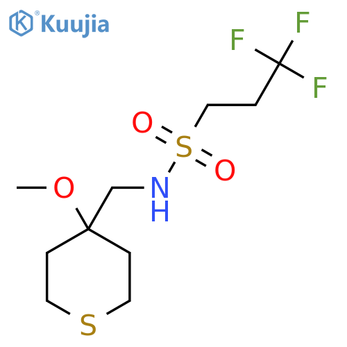 3,3,3-trifluoro-N-[(4-methoxythian-4-yl)methyl]propane-1-sulfonamide structure