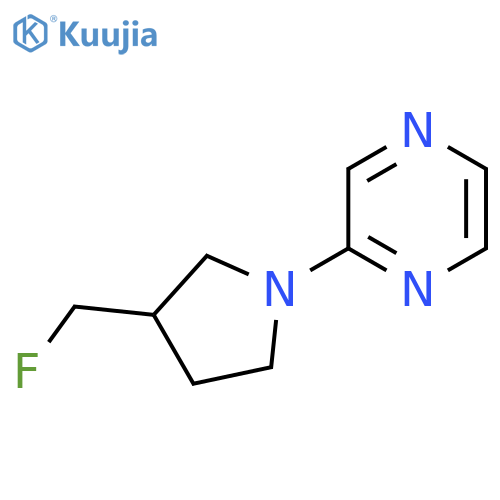 2-3-(fluoromethyl)pyrrolidin-1-ylpyrazine structure