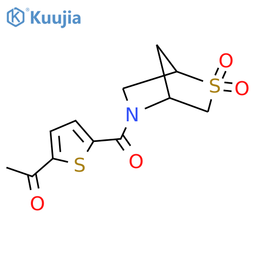 5-(5-acetylthiophene-2-carbonyl)-2lambda6-thia-5-azabicyclo[2.2.1]heptane-2,2-dione structure